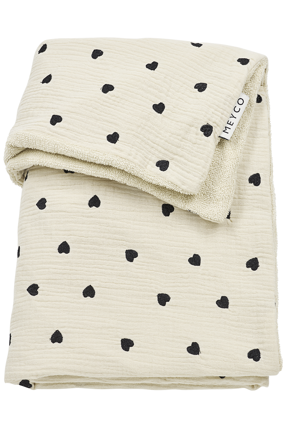Babydecke pre-washed musselin Sweet Heart - soft sand - 75x100cm - 1.5 TOG