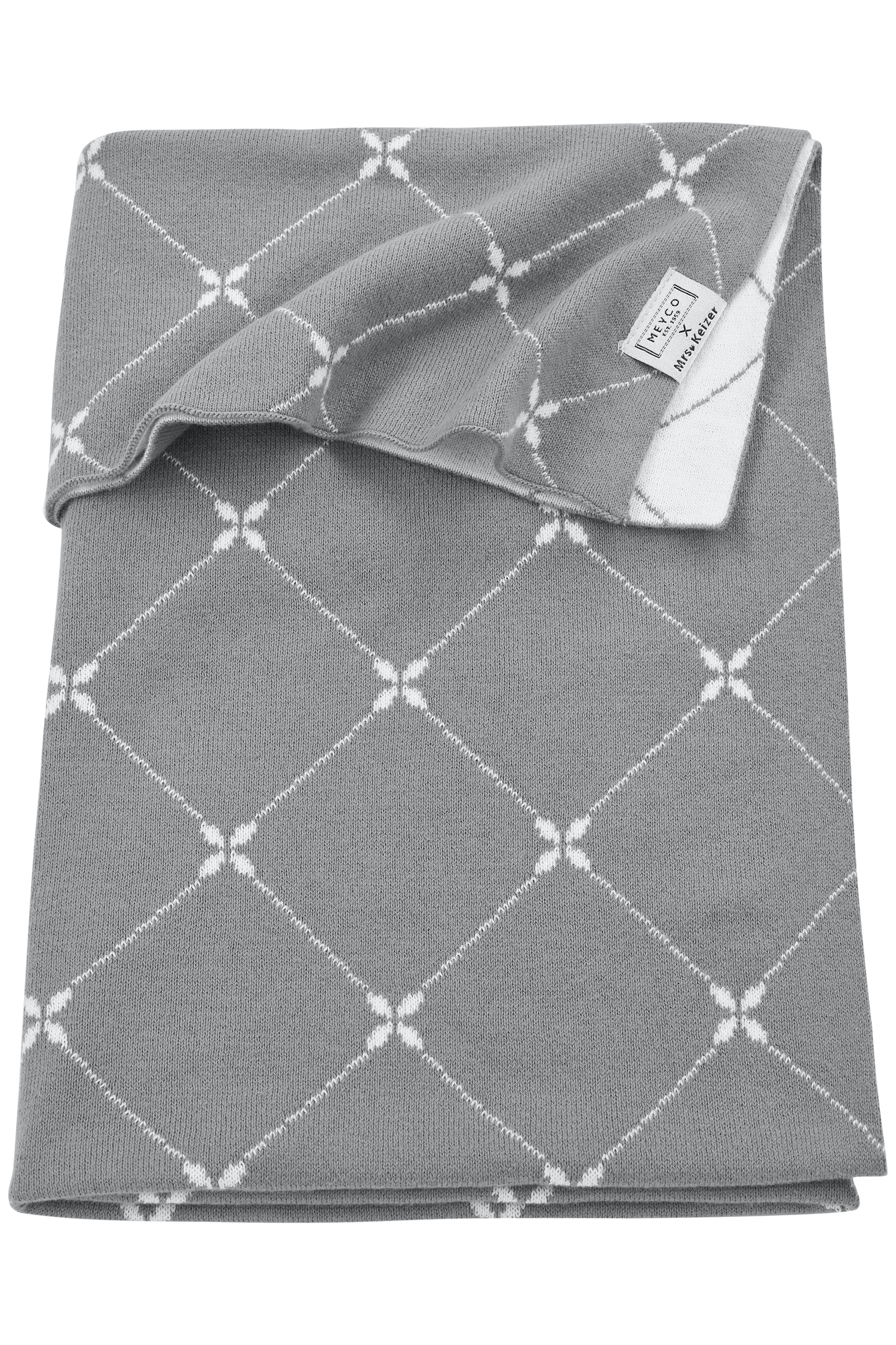 Cot bed blanket Louis - grey - 100x150cm