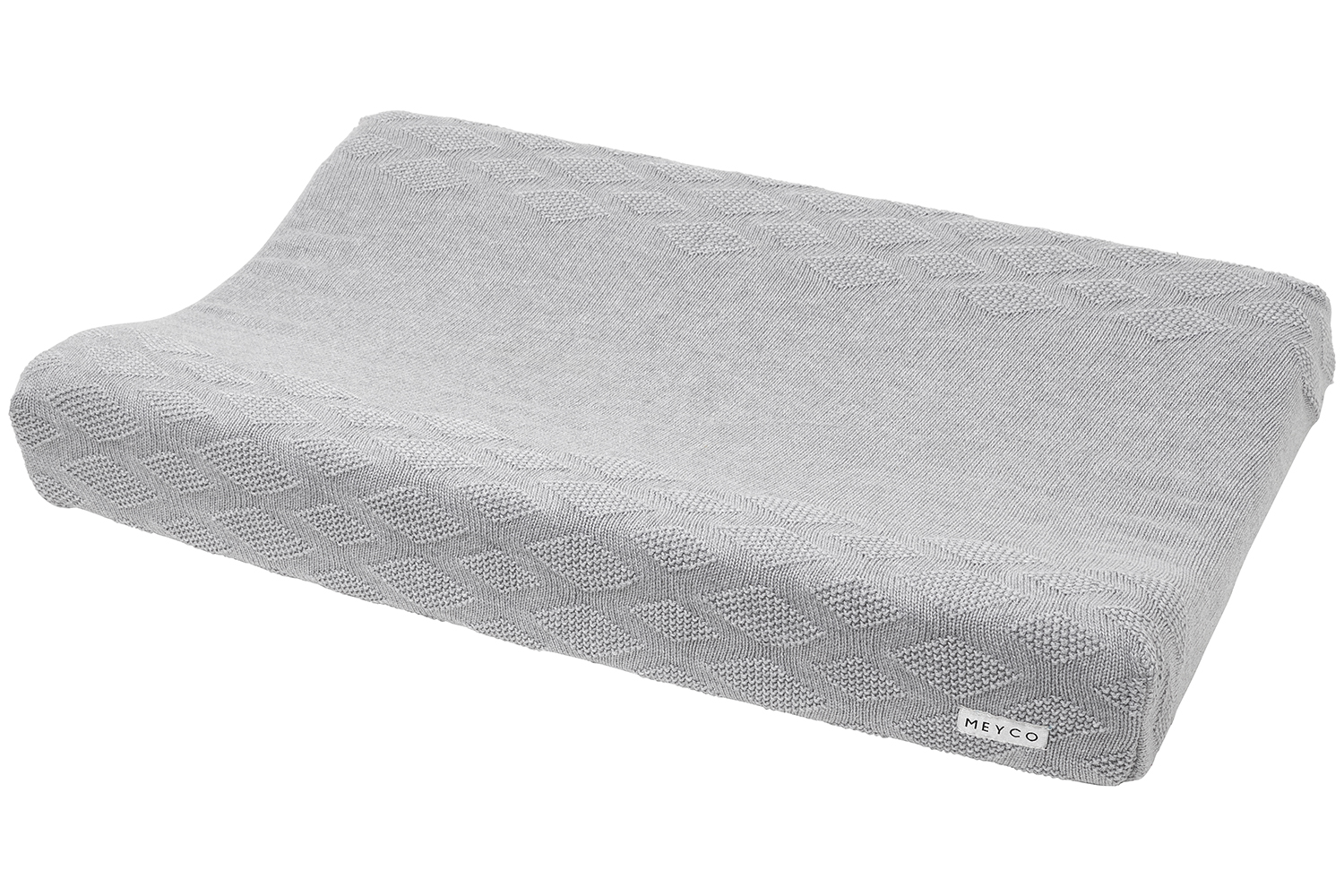 Aankleedkussenhoes biologisch Diamond - grey melange - 50x70cm