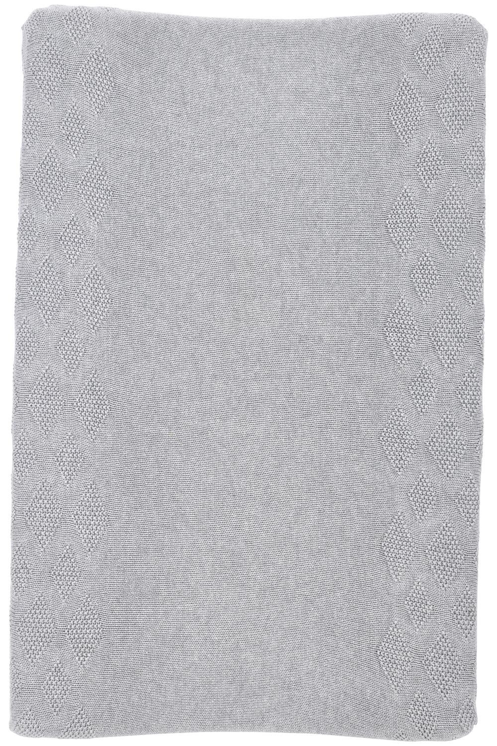 Aankleedkussenhoes biologisch Diamond - grey melange - 50x70cm
