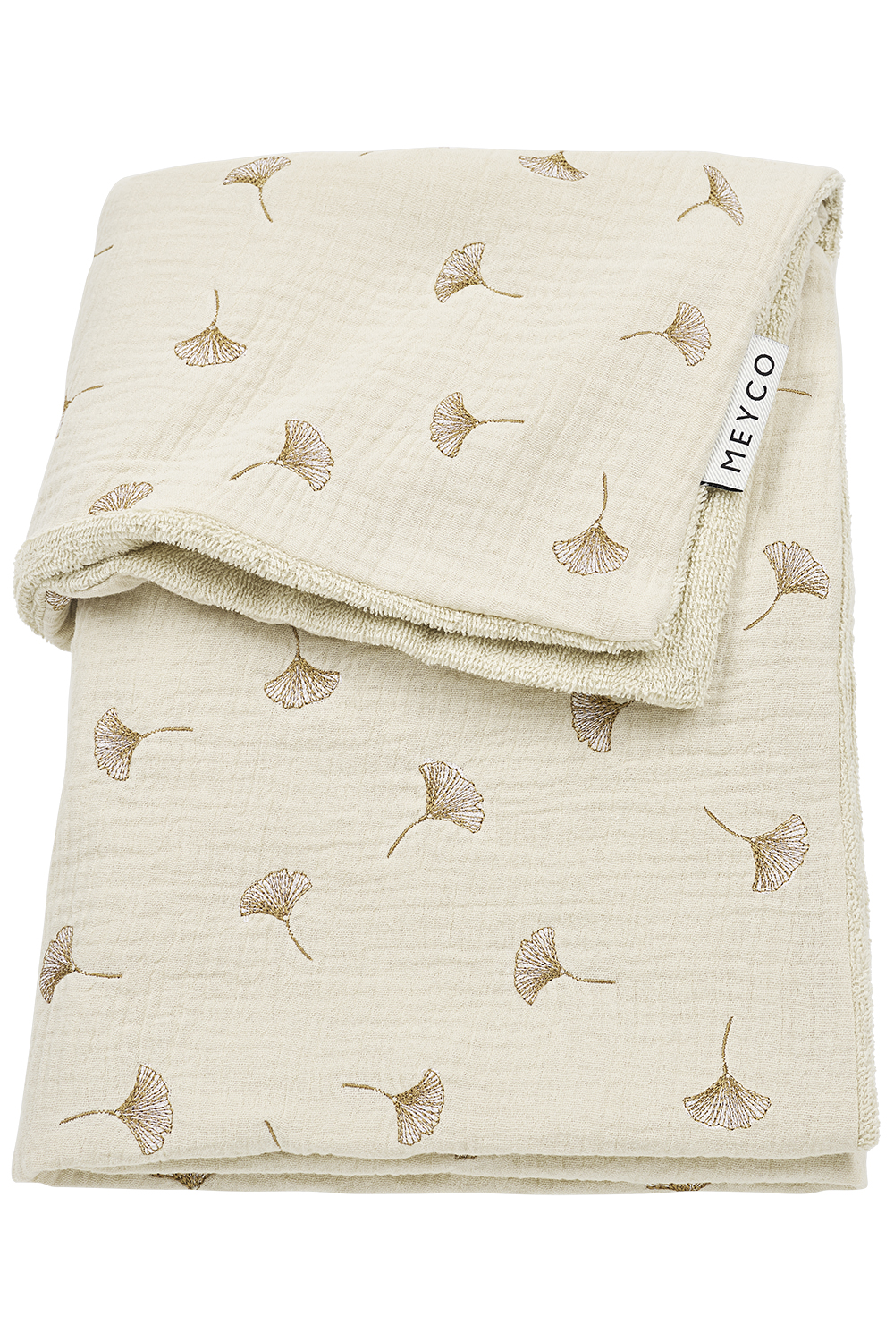 Babydecke pre-washed musselin Ginkgo - soft sand - 75x100cm - 1.5 TOG