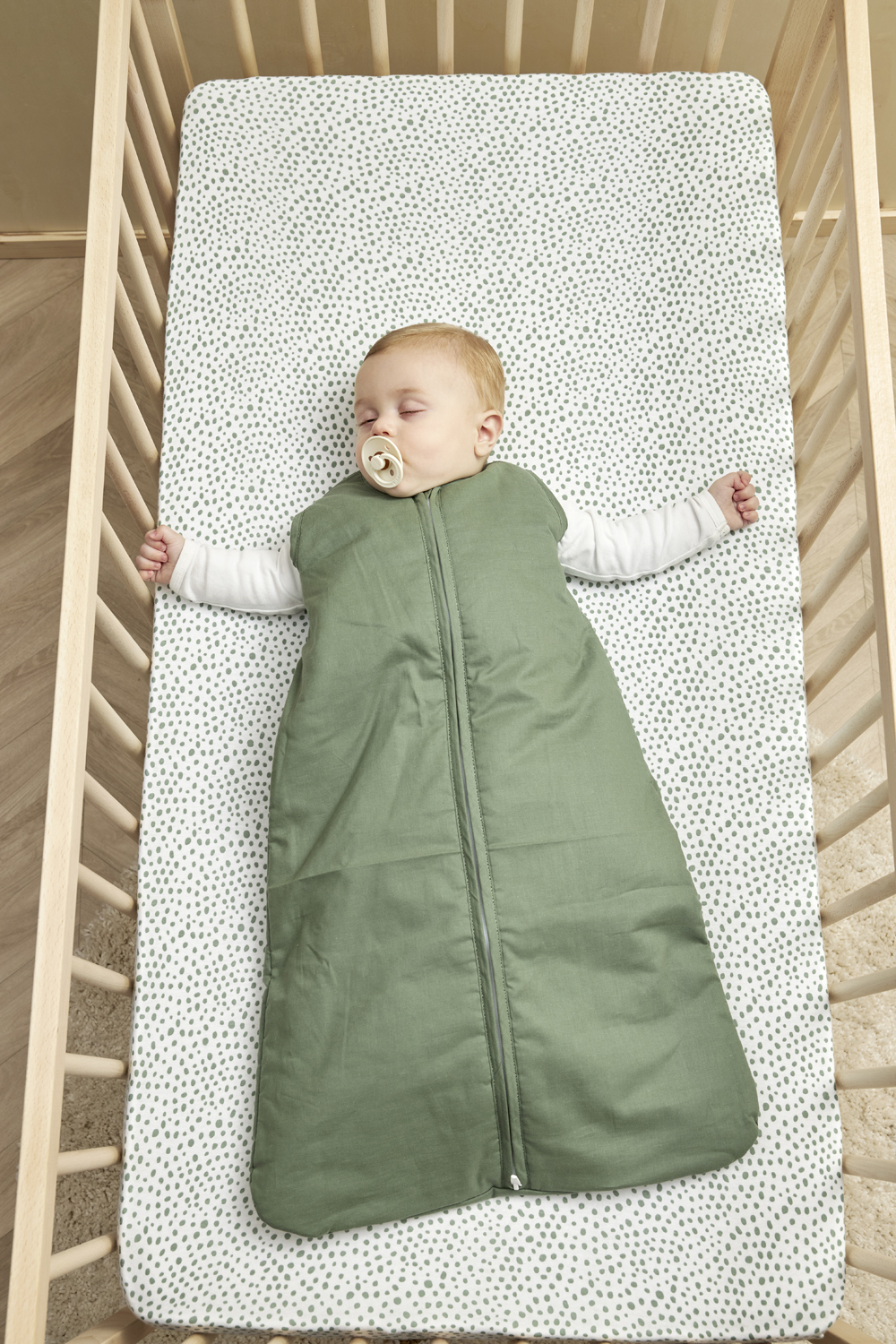 Baby slaapzak gevoerd Uni - forest green - 110cm