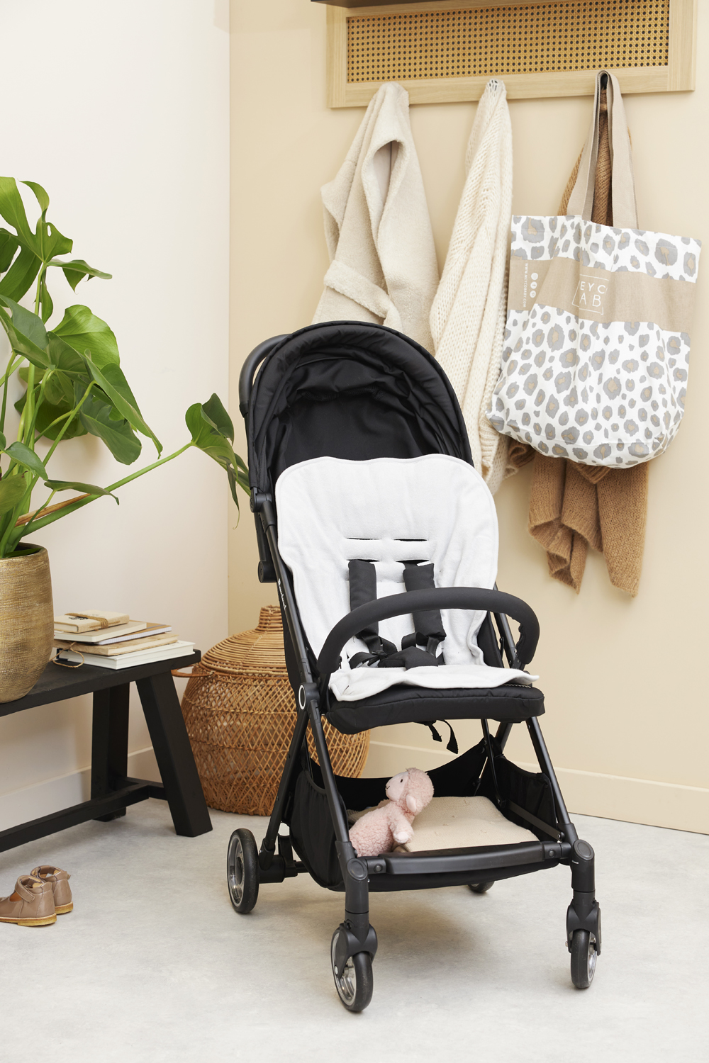 Buggy insert terry Uni - light grey