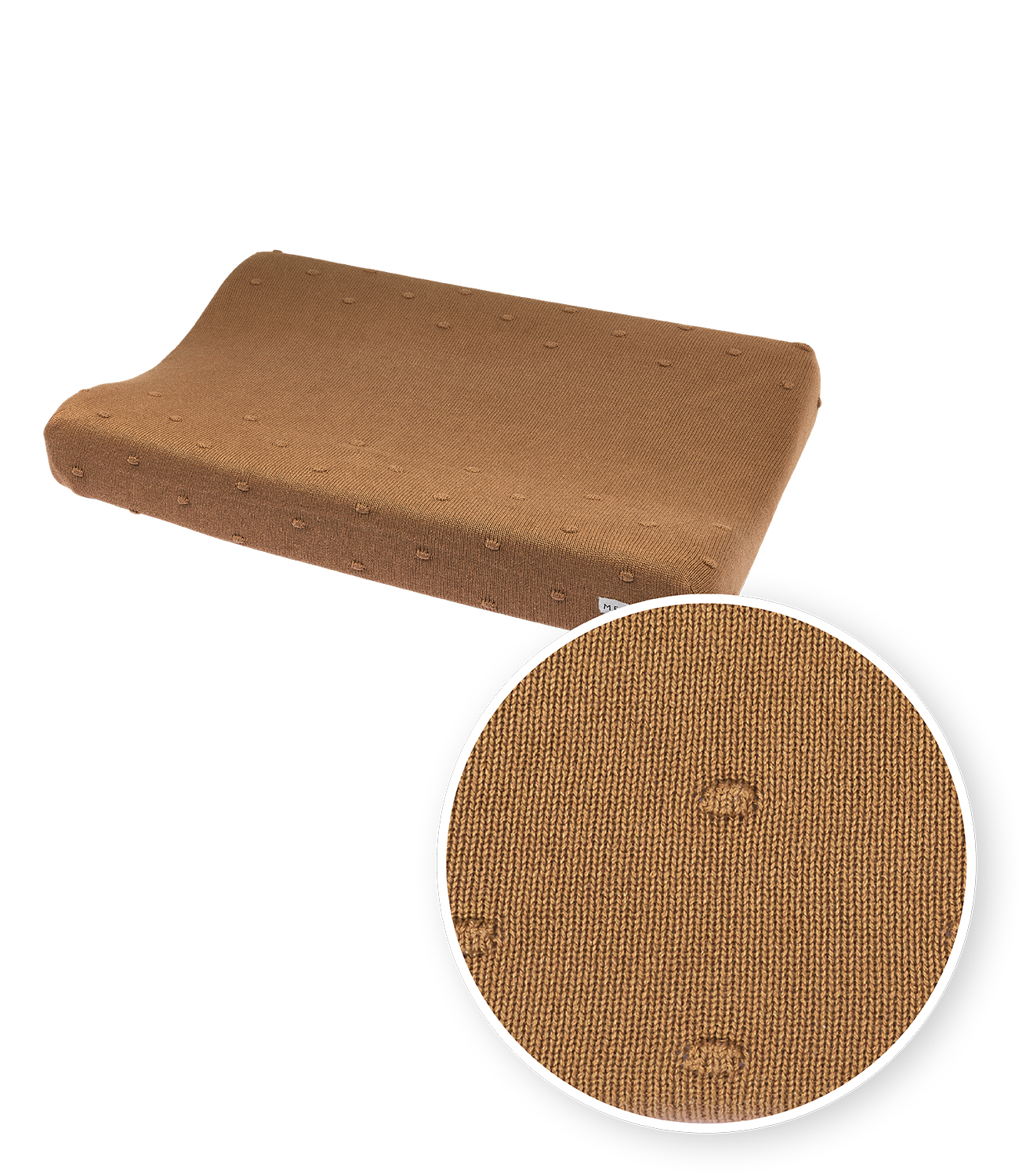 Changing mat cover Mini Knots - toffee - 50x70cm