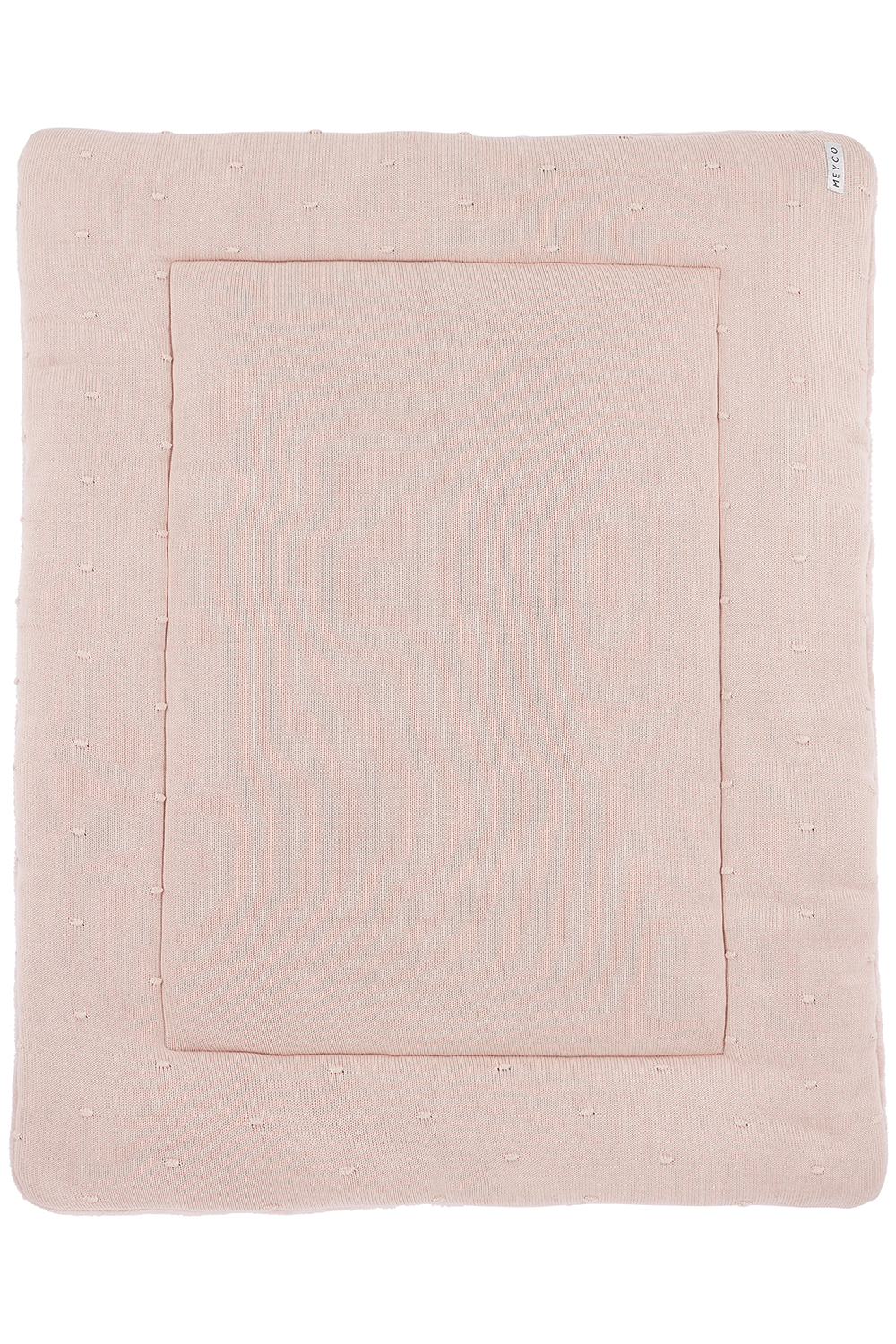 Playpen mattress Mini Knots teddy - soft pink - 77x97cm