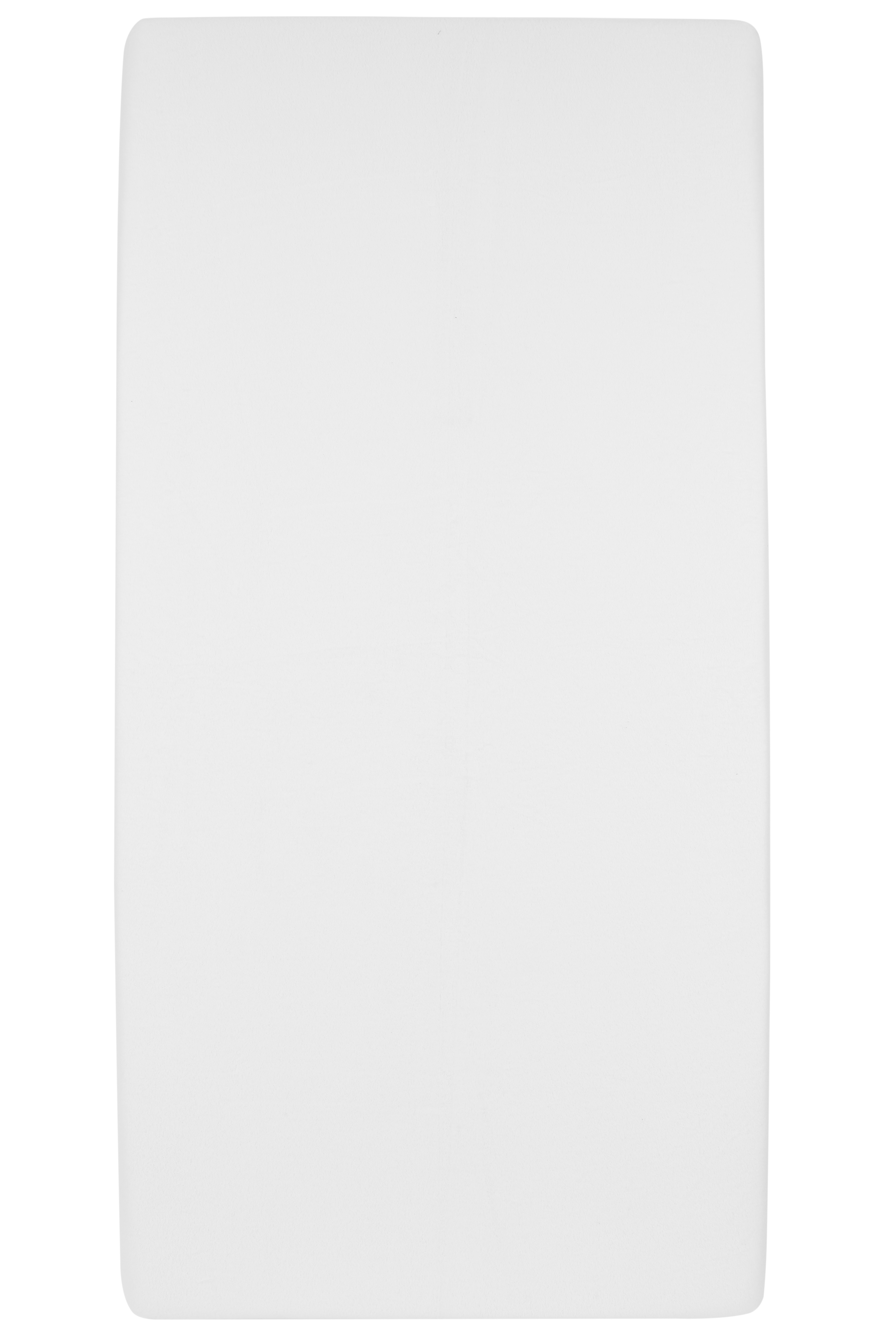 Molton stretch fitted sheet 1-Pers. Uni - white - 90x200cm