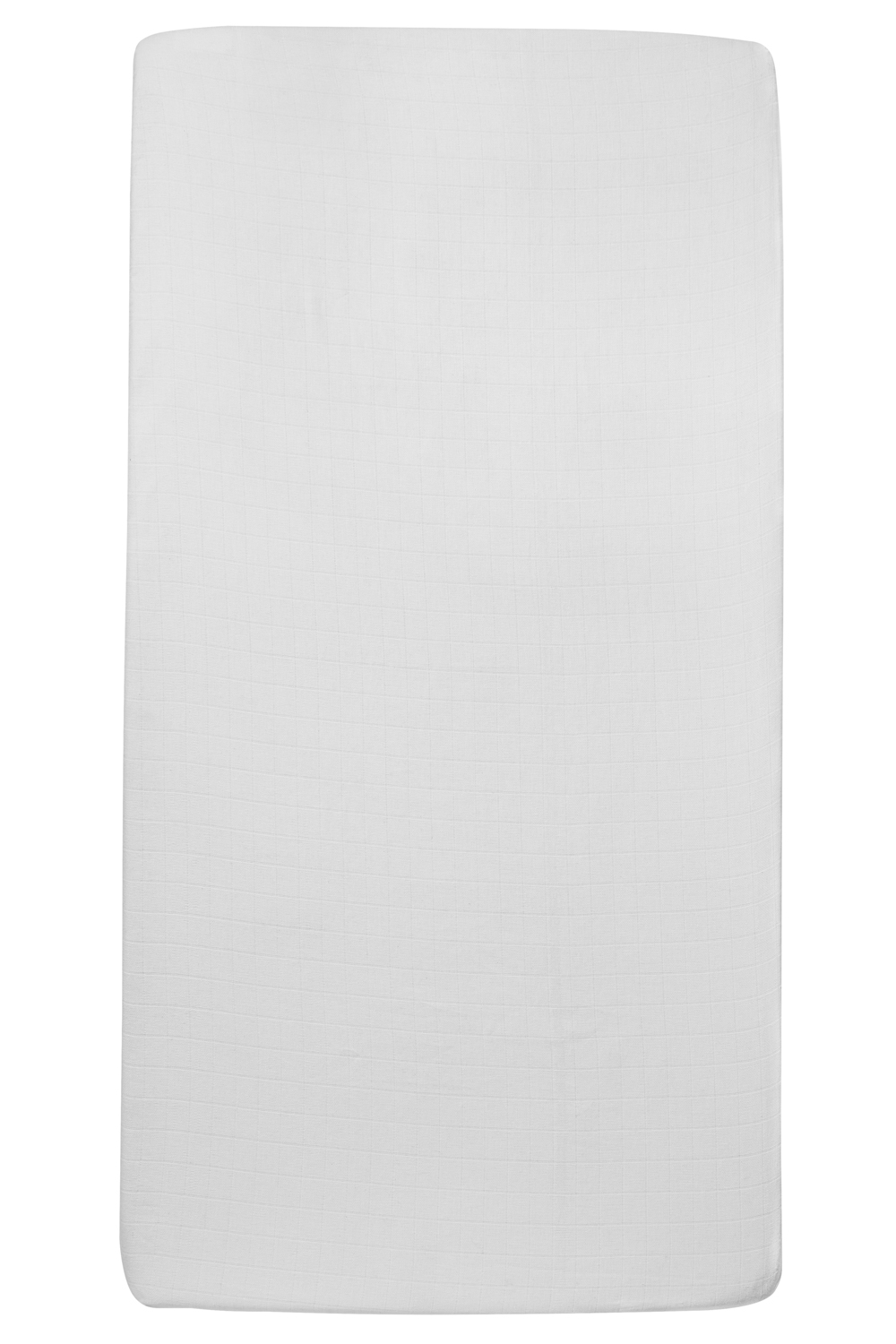 Spannbettlaken Kinderbett musselin Uni - white - 60x120cm