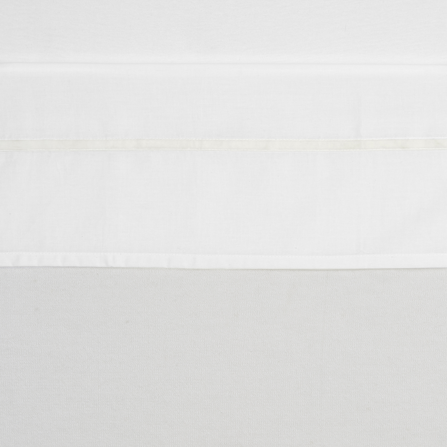 Crib sheet Piping velvet - offwhite - 75X100cm
