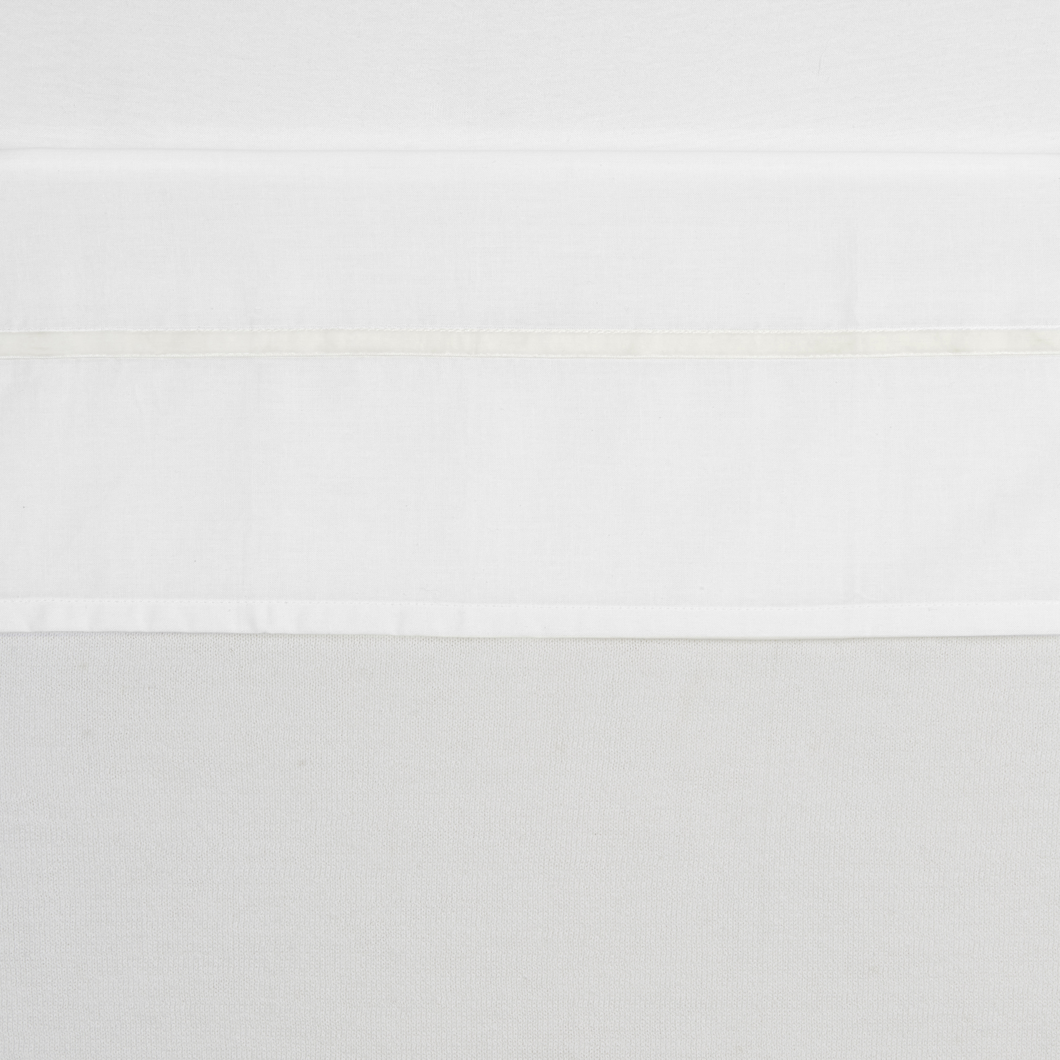 Cot bed sheet Piping velvet - offwhite - 100x150cm - 0.3 TOG