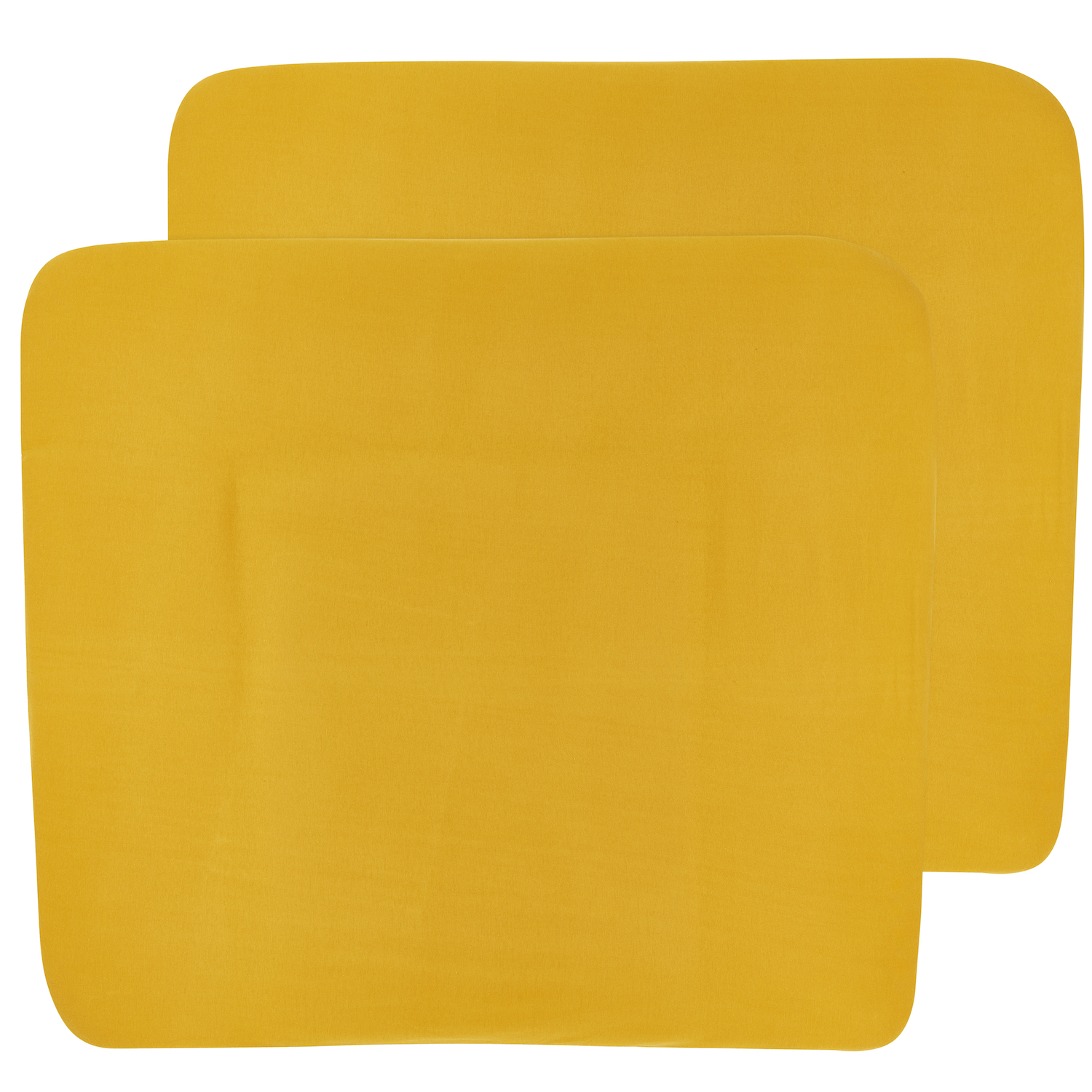 Aankleedkussenhoes 2-pack Uni - okergeel - 85x75cm