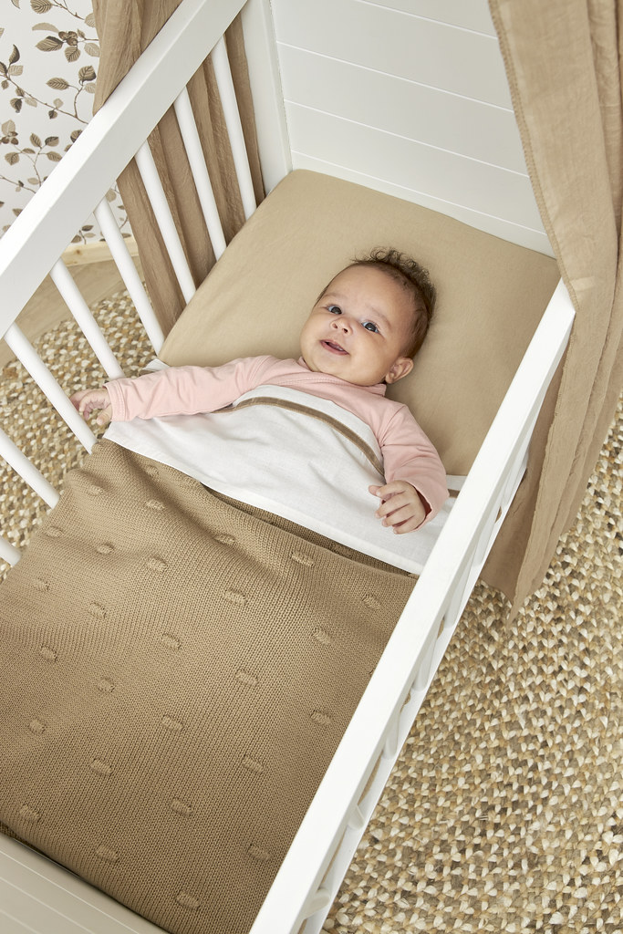 Hoeslaken ledikant 2-pack Uni - sand - 60x120cm