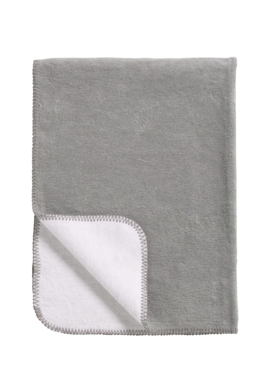 Cot Bed Blanket Double Face - Grey/White - 100X150cm